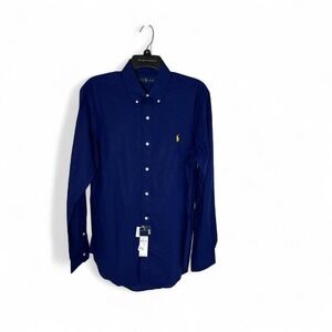 NwT Polo Ralph Lauren navy blue button down shirt Size M #preppy #classic